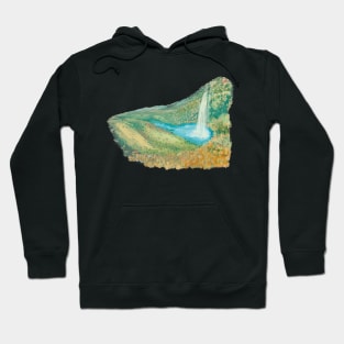 Emerald colored waterfall Hoodie